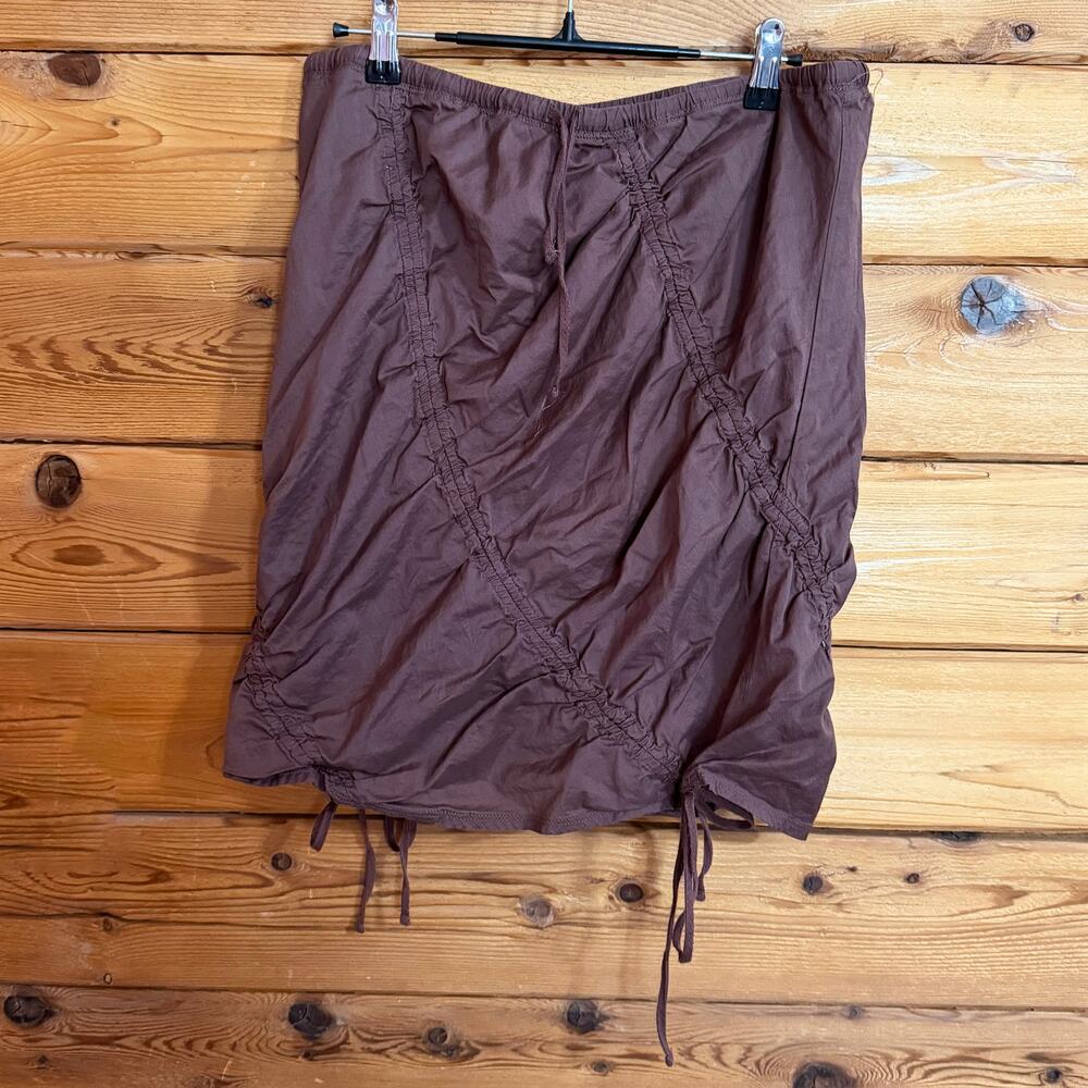 Athleta Brown Crinkle Skirt Medium